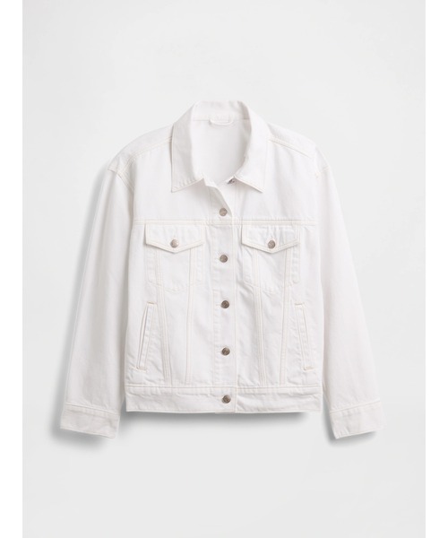 GAP(ギャップ)の「オーバーサイズ アイコンデニムジャケット ホワイト(デニムジャケット・レディース・ホワイト・M/L/XS/S)」の5枚目の写真