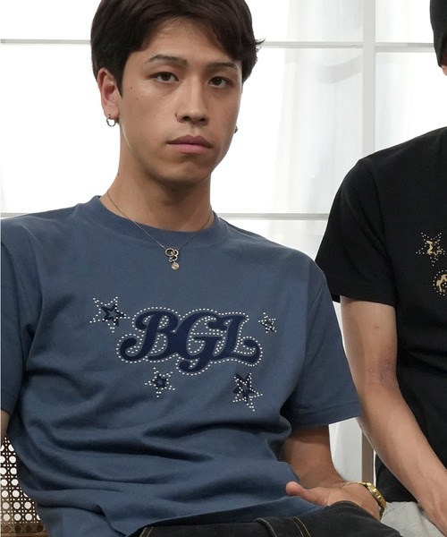 BGL（ビージーエル）の「STAR LOGO TEE / スター / 星柄 / キラキラ / スタッズ / Y2K / 韓国　半袖Tシャツ（Tシャツ/カットソー・レディース・ライトピンク/ネイビー/ホワイト/ブルー/ブラック・S/L/M）」の3枚目の写真