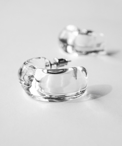 HARIO Lampwork Factory(ハリオランプワークファクトリー)の「ピアス ペトリコールフープ(ピアス(両耳用)・レディース・クリア・FREE)」の11枚目の写真