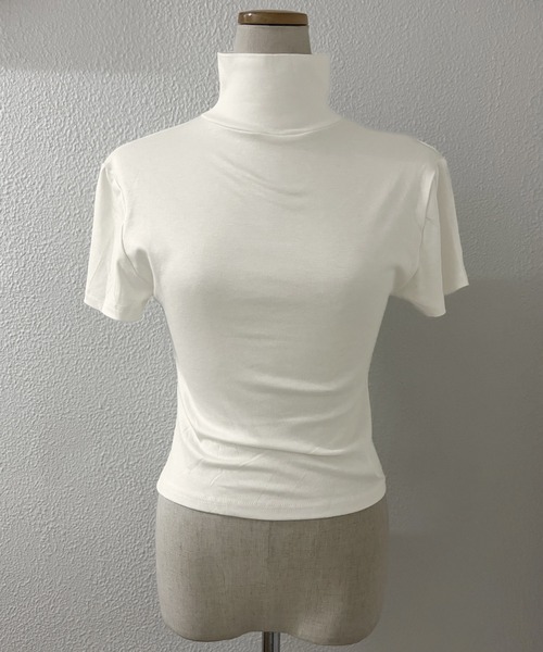 PRIVATE BEACH(プライベートビーチ)の「ハイネックTシャツ(Tシャツ/カットソー・レディース・ホワイト/ダークグレー/ブラック・FREE)」の8枚目の写真