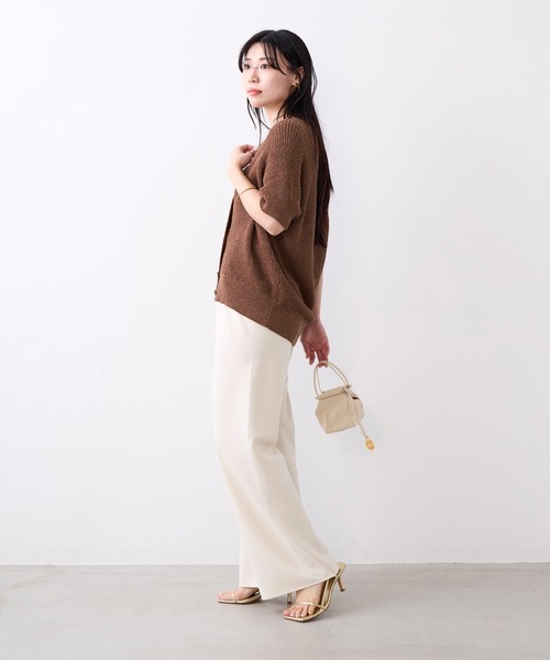 MICA&DEAL(マイカ&ディール)の「ペーパーヤーンニットカーディガン(ニット/セーター・レディース・オレンジ/グレイッシュベージュ/チャコールグレー/ブラウン・FREE)」の19枚目の写真