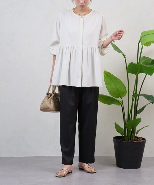 Jena espace merveilleux(ジェナ エスパスメルヴェイユ)の「イージータックテーパードパンツ(その他パンツ・レディース・ブラック/グレー/ベージュ・FREE)」の7枚目の写真