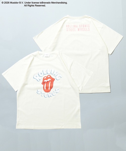 MARKEY'S(マーキーズ)の「【THE ROLLING STONES】別注 S/S Tee/おとな(Tシャツ/カットソー・レディース・チャコール/オフホワイト・180cm/160cm)」の1枚目の写真