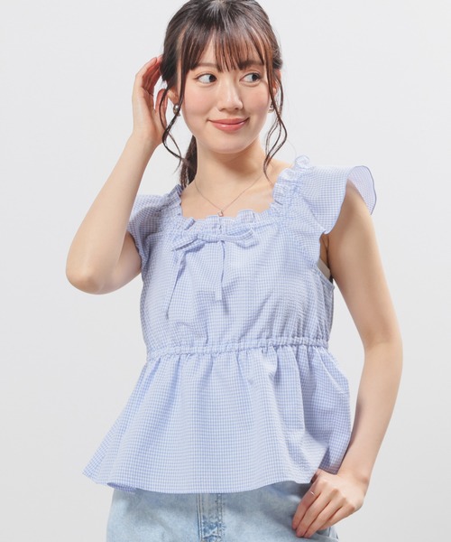 Honeys(ハニーズ)の「フリルブラウス(シャツ/ブラウス・レディース・ホワイト系その他2/レッド系その他2/ブラック系その他2/ブルー系その他3・3L/L/LL/M/S)」の16枚目の写真