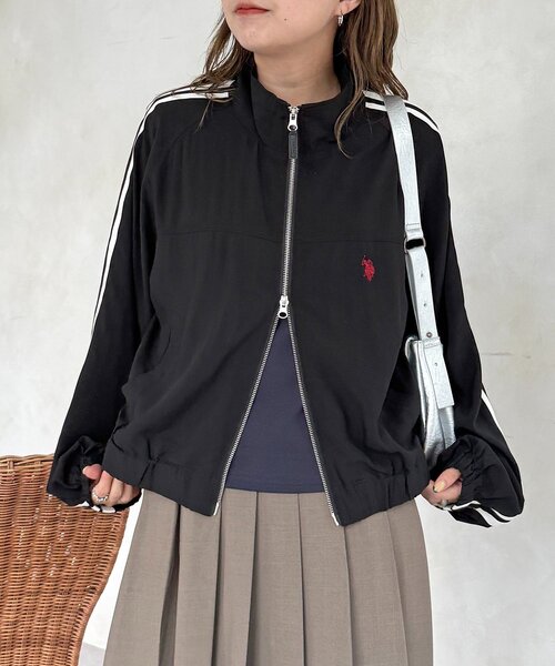 U.S. POLO ASSN.(ユーエスポロアッスン)の「シアートラックジャケット(ブルゾン・レディース・ブラウン/アイボリー/ブラック/グレー・FREE)」の19枚目の写真
