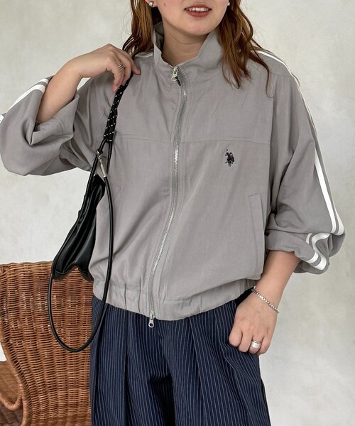 U.S. POLO ASSN.(ユーエスポロアッスン)の「シアートラックジャケット(ブルゾン・レディース・ブラウン/アイボリー/ブラック/グレー・FREE)」の14枚目の写真