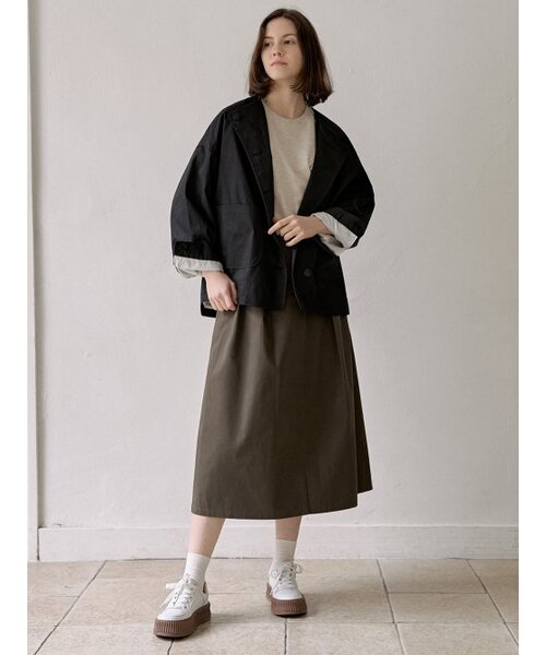 AVANT-G(アバン)の「Washed Cotton Oversized Jacket - BLACK(その他アウター・レディース・その他・FREE)」の5枚目の写真