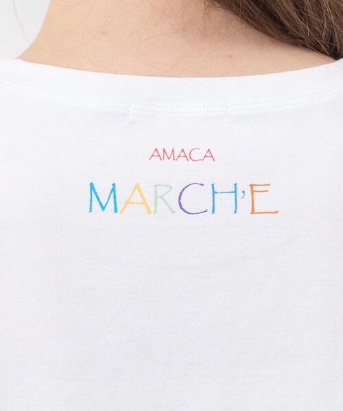 amaca(アマカ)の「【大橋美由紀さんコラボ】【AMACA Marche】プリントTシャツ(Tシャツ/カットソー・レディース・オフホワイト/ホワイト・40/38)」の5枚目の写真