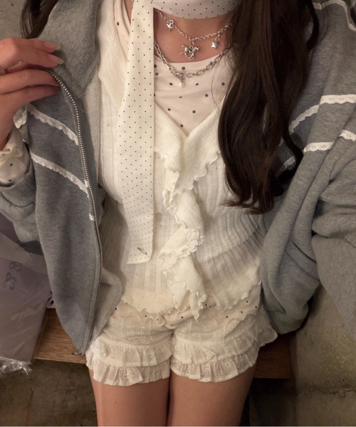 mellowneon(メロウネオン)の「コットンレースショートパンツ(その他パンツ・レディース・ホワイト・FREE)」の13枚目の写真