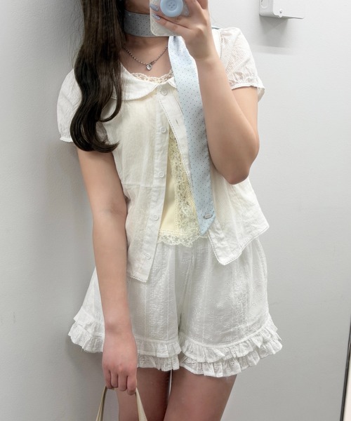 mellowneon(メロウネオン)の「コットンレースショートパンツ(その他パンツ・レディース・ホワイト・FREE)」の15枚目の写真