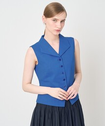 ANAYI | ドライスラブ衿付きジレ〈セットアップ対応商品〉(その他アウター)