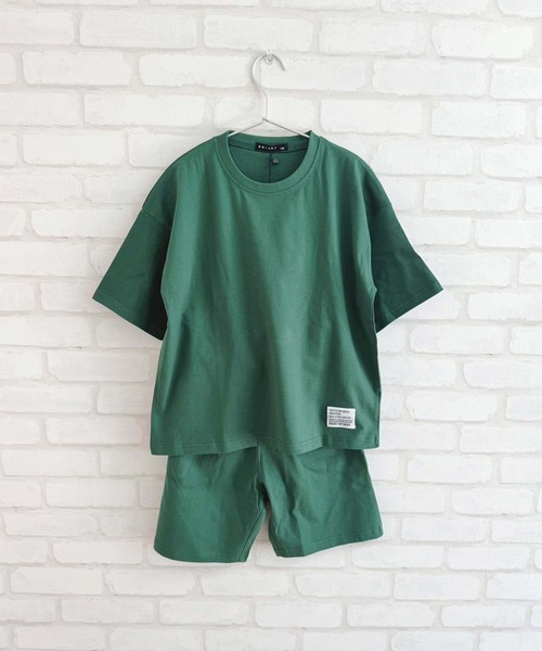 SHISKY（シスキー）の「ピスネーム付き無地半袖Tシャツ & ショートパンツ セットアップ(523-115)（セットアップ・キッズ・ネイビー/ミント/杢グレー/チャコールグレー/ダークグリーン/ベージュ/ブラック/オレンジ・110cm/120cm/150cm/140cm/130cm/160cm）」の13枚目の写真