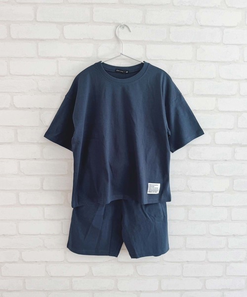 SHISKY（シスキー）の「ピスネーム付き無地半袖Tシャツ & ショートパンツ セットアップ(523-115)（セットアップ・キッズ・ネイビー/ミント/杢グレー/チャコールグレー/ダークグリーン/ベージュ/ブラック/オレンジ・110cm/120cm/150cm/140cm/130cm/160cm）」の14枚目の写真