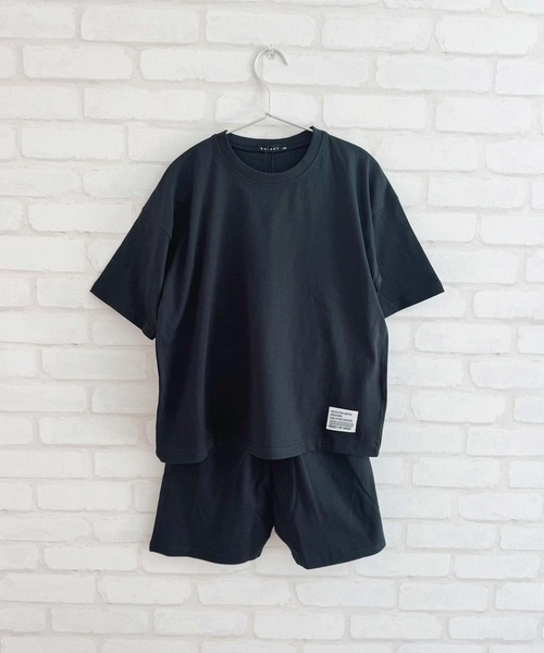 SHISKY（シスキー）の「ピスネーム付き無地半袖Tシャツ & ショートパンツ セットアップ(523-115)（セットアップ・キッズ・ネイビー/ミント/杢グレー/チャコールグレー/ダークグリーン/ベージュ/ブラック/オレンジ・110cm/120cm/150cm/140cm/130cm/160cm）」の16枚目の写真