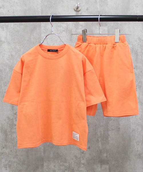 SHISKY（シスキー）の「ピスネーム付き無地半袖Tシャツ & ショートパンツ セットアップ(523-115)（セットアップ・キッズ・ネイビー/ミント/杢グレー/チャコールグレー/ダークグリーン/ベージュ/ブラック/オレンジ・110cm/120cm/150cm/140cm/130cm/160cm）」の20枚目の写真