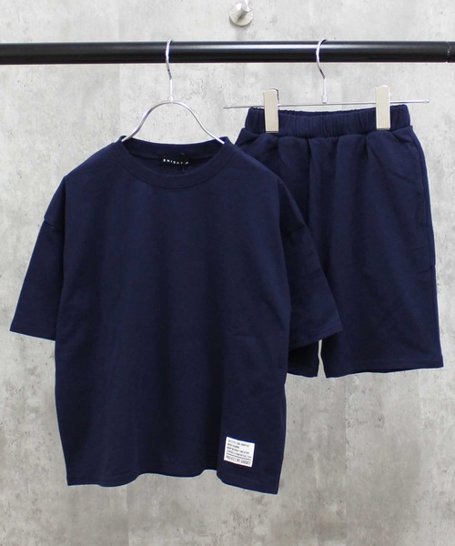 SHISKY（シスキー）の「ピスネーム付き無地半袖Tシャツ & ショートパンツ セットアップ(523-115)（セットアップ・キッズ・ネイビー/ミント/杢グレー/チャコールグレー/ダークグリーン/ベージュ/ブラック/オレンジ・110cm/120cm/150cm/140cm/130cm/160cm）」の22枚目の写真