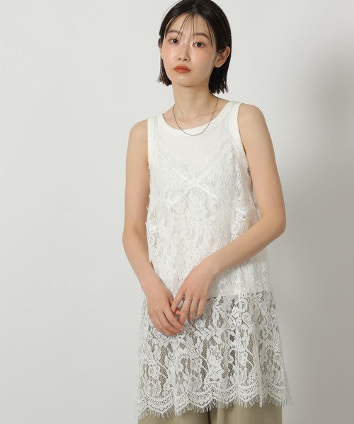 LAKOLE(ラコレ)の「レースキャミミニワンピース / 849672(ワンピース・レディース・オフホワイト/ブラック・FREE)」の21枚目の写真