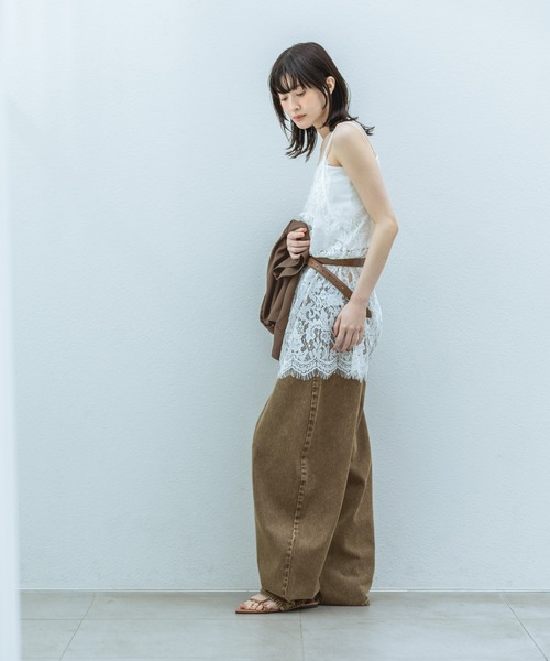 LAKOLE(ラコレ)の「レースキャミミニワンピース / 849672(ワンピース・レディース・オフホワイト/ブラック・FREE)」の6枚目の写真