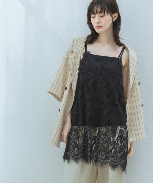 LAKOLE(ラコレ)の「レースキャミミニワンピース / 849672(ワンピース・レディース・オフホワイト/ブラック・FREE)」の17枚目の写真