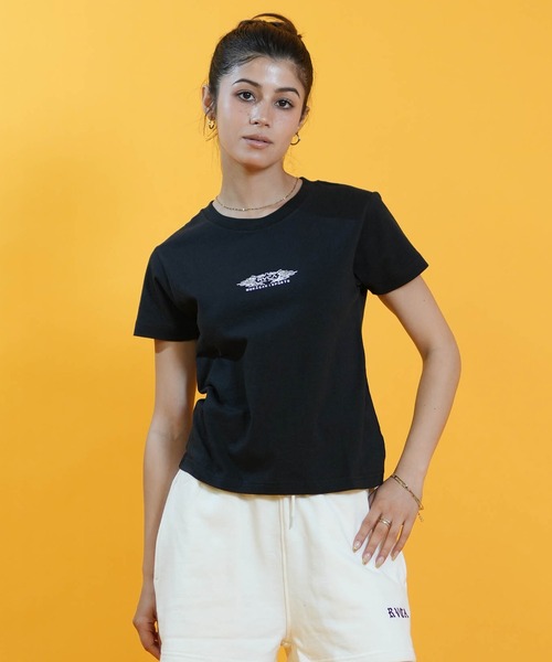 ムラサキスポーツ（ムラサキスポーツ）の「【ムラサキスポーツ限定】ムラサキ × RVCA ルーカ コラボレーション Tシャツ BG04CP02（Tシャツ/カットソー・レディース・ホワイト/ブラック/ピンク・S/M）」の2枚目の写真