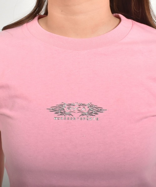 ムラサキスポーツ（ムラサキスポーツ）の「【ムラサキスポーツ限定】ムラサキ × RVCA ルーカ コラボレーション Tシャツ BG04CP02（Tシャツ/カットソー・レディース・ホワイト/ブラック/ピンク・S/M）」の5枚目の写真