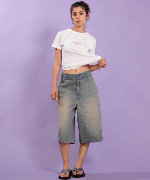 ムラサキスポーツ（ムラサキスポーツ）の「【ムラサキスポーツ限定】ムラサキ × RVCA ルーカ コラボレーション Tシャツ BG04CP02（Tシャツ/カットソー・レディース・ホワイト/ブラック/ピンク・S/M）」の14枚目の写真