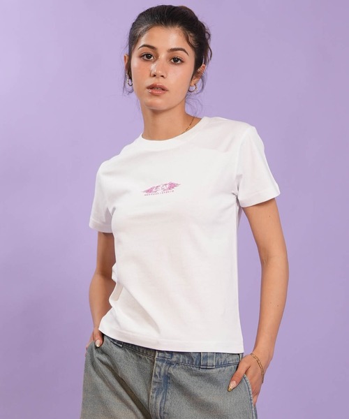 ムラサキスポーツ（ムラサキスポーツ）の「【ムラサキスポーツ限定】ムラサキ × RVCA ルーカ コラボレーション Tシャツ BG04CP02（Tシャツ/カットソー・レディース・ホワイト/ブラック/ピンク・S/M）」の8枚目の写真
