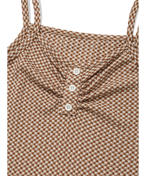 UGLY SHADOW(アグリーシャドウ)の「CHECKERED LACE SLEEVELESS(BROWN)(Tシャツ/カットソー・レディース・その他・FREE)」の6枚目の写真