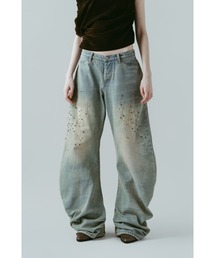 Knuth Marf | studded draped denim pants(unisex)(デニムパンツ)
