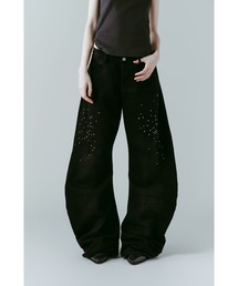 Knuth Marf（クヌースマーフ）の「studded draped denim pants(unisex)（デニムパンツ）」