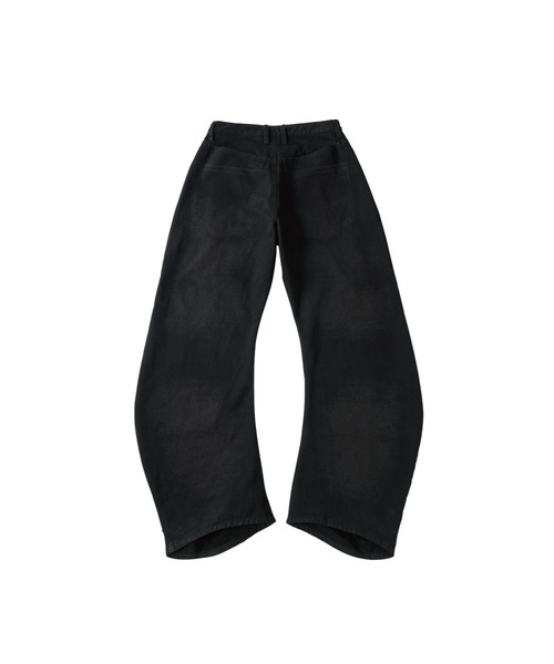 Knuth Marf(クヌースマーフ)の「studded draped denim pants(unisex)(デニムパンツ・レディース・ブラック/ブルー・SMALL/MEDIUM/X-SMALL)」の9枚目の写真