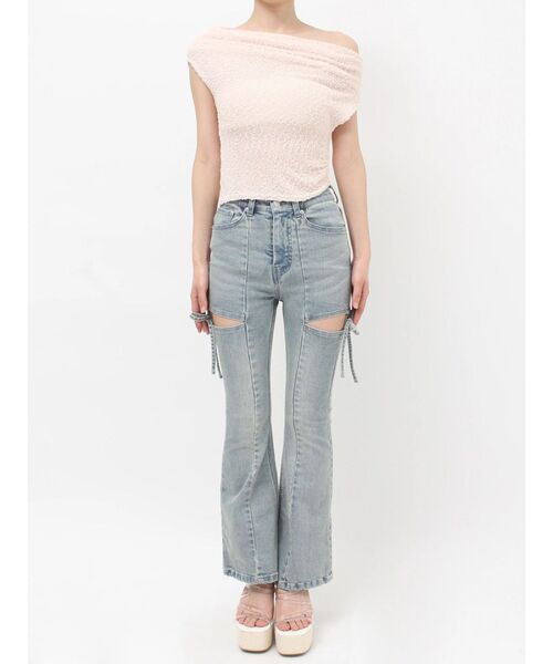 RESEXXY(リゼクシー)の「ドレープブークレニットトップス(ニット/セーター・レディース・ブラック/ホワイト/ピンク・FREE)」の12枚目の写真