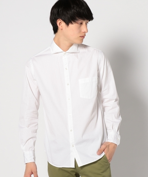 SHIPS(シップス)の「SC: SHIPS(シップス) 16SS ドビー織り ロンドンストライプ セミワイドカラー シャツ(シャツ/ブラウス・メンズ・ホワイト/ライトブルー/ネイビー/ダークブルー・SMALL/X-LARGE/MEDIUM/LARGE)」の2枚目の写真