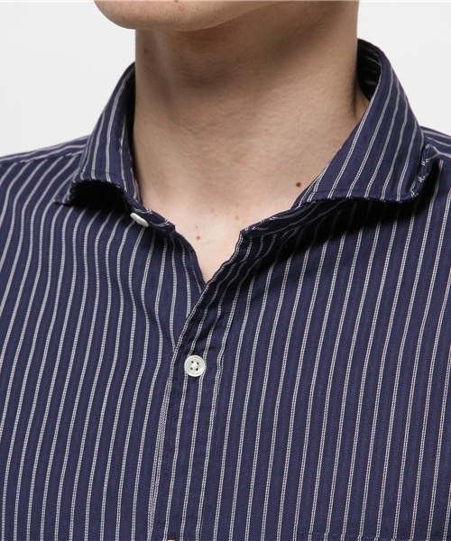 SHIPS(シップス)の「SC: SHIPS(シップス) 16SS ドビー織り ロンドンストライプ セミワイドカラー シャツ(シャツ/ブラウス・メンズ・ホワイト/ライトブルー/ネイビー/ダークブルー・SMALL/X-LARGE/MEDIUM/LARGE)」の13枚目の写真