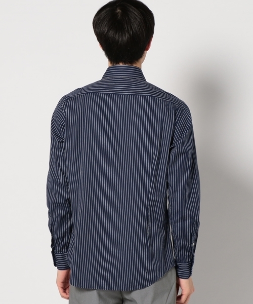 SHIPS(シップス)の「SC: SHIPS(シップス) 16SS ドビー織り ロンドンストライプ セミワイドカラー シャツ(シャツ/ブラウス・メンズ・ホワイト/ライトブルー/ネイビー/ダークブルー・SMALL/X-LARGE/MEDIUM/LARGE)」の10枚目の写真