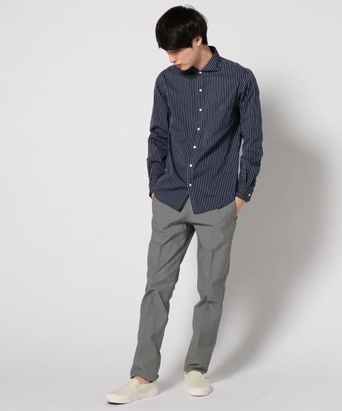 SHIPS(シップス)の「SC: SHIPS(シップス) 16SS ドビー織り ロンドンストライプ セミワイドカラー シャツ(シャツ/ブラウス・メンズ・ホワイト/ライトブルー/ネイビー/ダークブルー・SMALL/X-LARGE/MEDIUM/LARGE)」の11枚目の写真