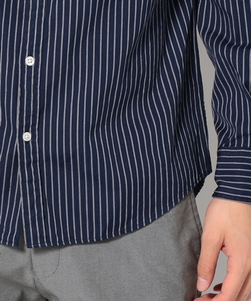 SHIPS(シップス)の「SC: SHIPS(シップス) 16SS ドビー織り ロンドンストライプ セミワイドカラー シャツ(シャツ/ブラウス・メンズ・ホワイト/ライトブルー/ネイビー/ダークブルー・SMALL/X-LARGE/MEDIUM/LARGE)」の5枚目の写真