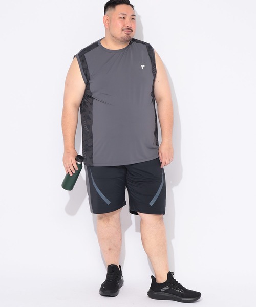 EXCELLENT FINE(エクセレント ファイン)の「Tシャツ ノースリーブ メンズ 大きいサイズ ベア天竺 総柄プリント クルーネック タンクトップ EXCELLENT FINE (エクセレントファイン)(Tシャツ/カットソー・メンズ・ネイビー/ダークグレー・X2(4L~5L)/X4(8L~9L)/X1(3L~4L)/X3(6L~7L))」の22枚目の写真