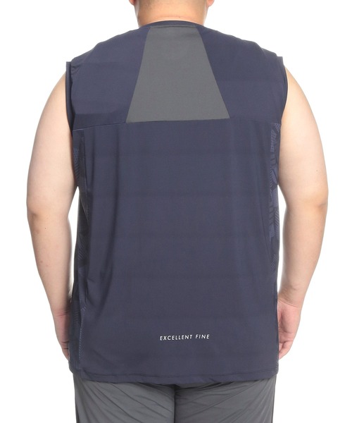 EXCELLENT FINE(エクセレント ファイン)の「Tシャツ ノースリーブ メンズ 大きいサイズ ベア天竺 総柄プリント クルーネック タンクトップ EXCELLENT FINE (エクセレントファイン)(Tシャツ/カットソー・メンズ・ネイビー/ダークグレー・X2(4L~5L)/X4(8L~9L)/X1(3L~4L)/X3(6L~7L))」の19枚目の写真