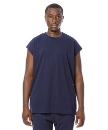 Overdyed Football Sleeveless Top / 後染めフットボールスリーブレストップ