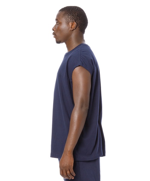 Sandinista(サンディニスタ)の「Overdyed Football Sleeveless Top / 後染めフットボールスリーブレストップ(Tシャツ/カットソー・メンズ・オレンジ系その他/ホワイト/ベージュ系その他/ネイビー・SMALL/MEDIUM/LARGE)」の16枚目の写真