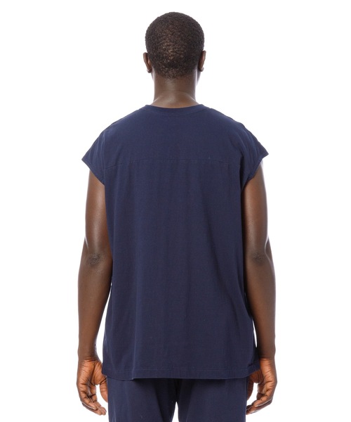 Sandinista(サンディニスタ)の「Overdyed Football Sleeveless Top / 後染めフットボールスリーブレストップ(Tシャツ/カットソー・メンズ・オレンジ系その他/ホワイト/ベージュ系その他/ネイビー・SMALL/MEDIUM/LARGE)」の15枚目の写真