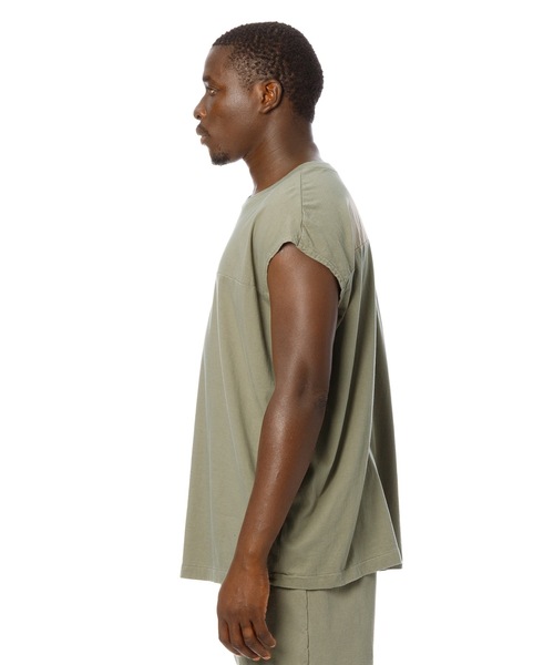 Sandinista(サンディニスタ)の「Overdyed Football Sleeveless Top / 後染めフットボールスリーブレストップ(Tシャツ/カットソー・メンズ・オレンジ系その他/ホワイト/ベージュ系その他/ネイビー・SMALL/MEDIUM/LARGE)」の14枚目の写真