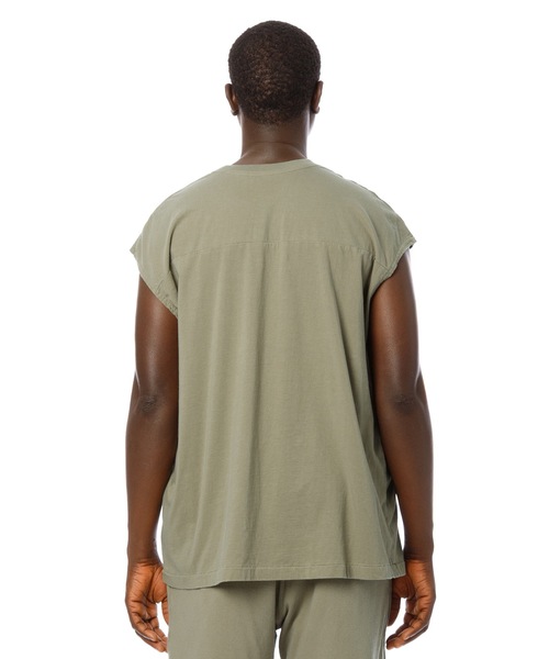 Sandinista(サンディニスタ)の「Overdyed Football Sleeveless Top / 後染めフットボールスリーブレストップ(Tシャツ/カットソー・メンズ・オレンジ系その他/ホワイト/ベージュ系その他/ネイビー・SMALL/MEDIUM/LARGE)」の13枚目の写真