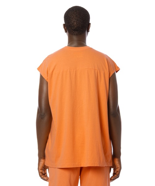 Sandinista(サンディニスタ)の「Overdyed Football Sleeveless Top / 後染めフットボールスリーブレストップ(Tシャツ/カットソー・メンズ・オレンジ系その他/ホワイト/ベージュ系その他/ネイビー・SMALL/MEDIUM/LARGE)」の11枚目の写真