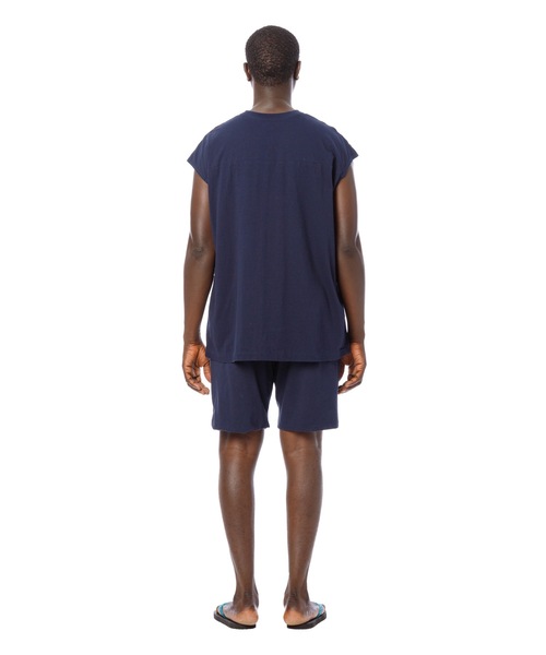Sandinista(サンディニスタ)の「Overdyed Football Sleeveless Top / 後染めフットボールスリーブレストップ(Tシャツ/カットソー・メンズ・オレンジ系その他/ホワイト/ベージュ系その他/ネイビー・SMALL/MEDIUM/LARGE)」の5枚目の写真