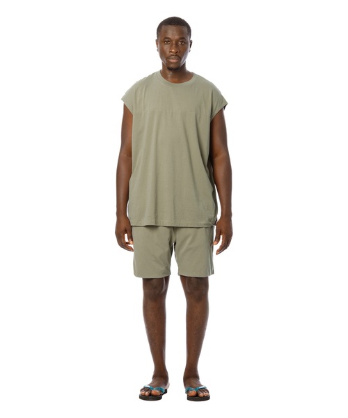 Sandinista(サンディニスタ)の「Overdyed Football Sleeveless Top / 後染めフットボールスリーブレストップ(Tシャツ/カットソー・メンズ・オレンジ系その他/ホワイト/ベージュ系その他/ネイビー・SMALL/MEDIUM/LARGE)」の9枚目の写真