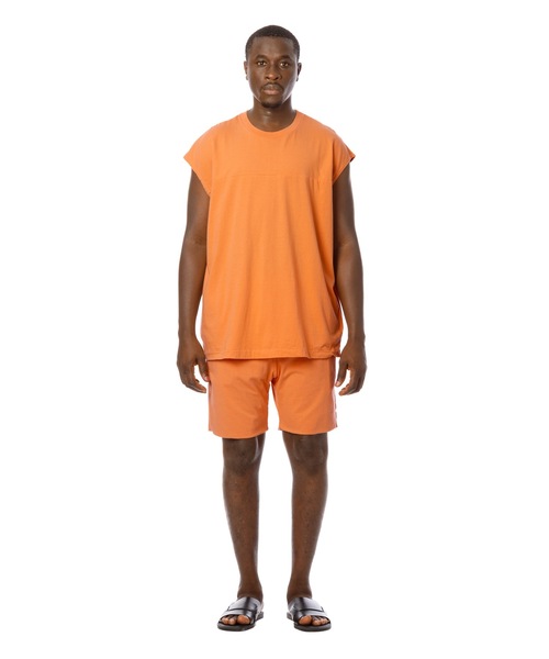 Sandinista(サンディニスタ)の「Overdyed Football Sleeveless Top / 後染めフットボールスリーブレストップ(Tシャツ/カットソー・メンズ・オレンジ系その他/ホワイト/ベージュ系その他/ネイビー・SMALL/MEDIUM/LARGE)」の8枚目の写真