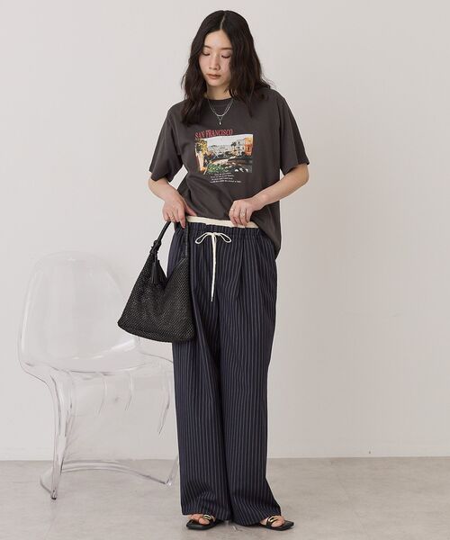 AMERICAN HOLIC（アメリカンホリック）の「SANFRANCISCO ロゴ＆フォトTシャツ（Tシャツ/カットソー・レディース・ホワイト系その他/チャコールグレー/オフホワイト・L/M）」の16枚目の写真