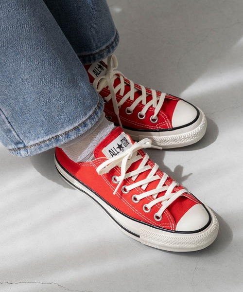 CONVERSE（コンバース）の「CONVERSE コンバース ALL STAR AGED OX オールスター エイジド ローカット スニーカー（スニーカー・レディース・レッド/ネイビー・26.5cm/26.0cm/25.5cm/25.0cm/24.5cm/24.0cm/23.5cm/23.0cm/22.5cm/22.0cm）」の2枚目の写真